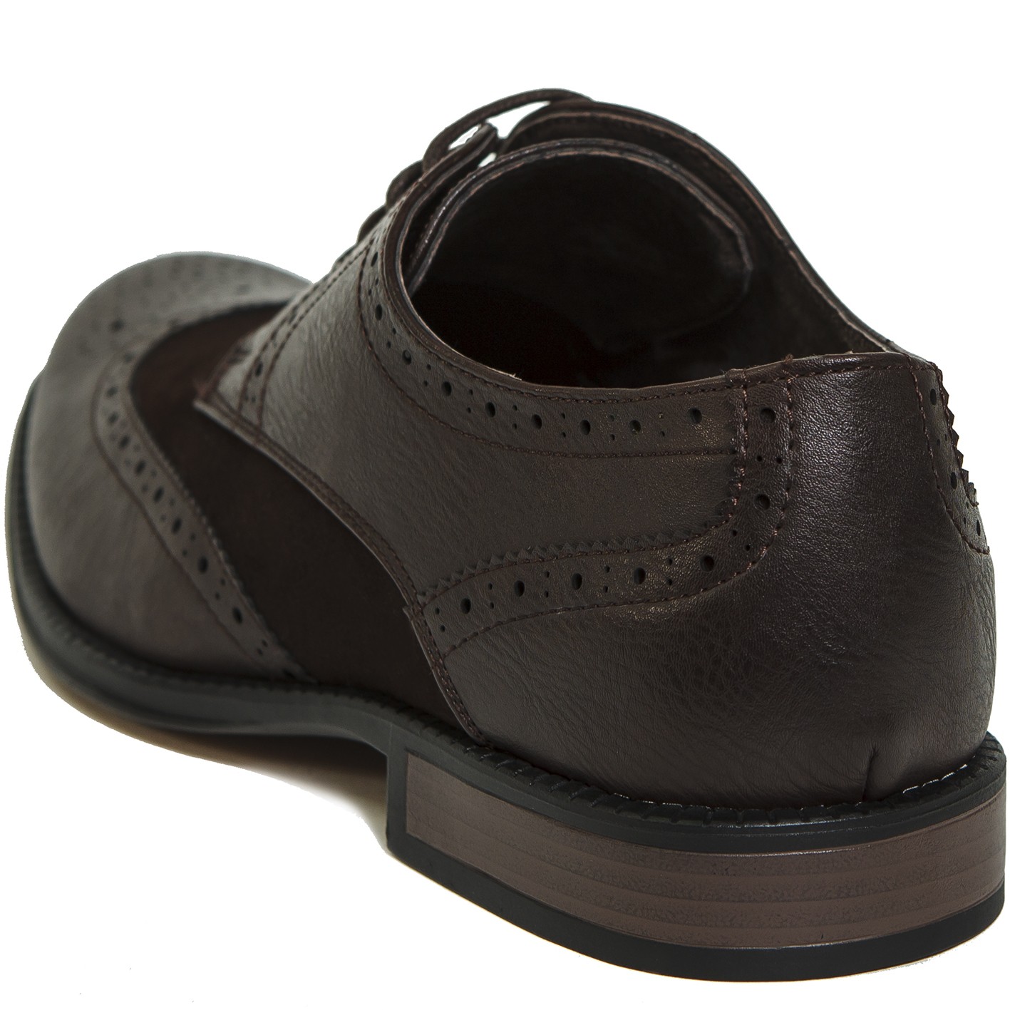 Alpine Swiss Zurich Men's Wing Tip Dress Shoes Two Tone Brogue Lace Up